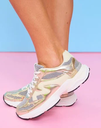 Metallic Platform Sneakers