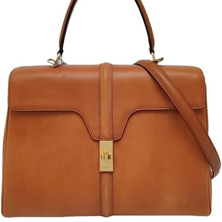 Women Celine Medium 16 Leather Satchel