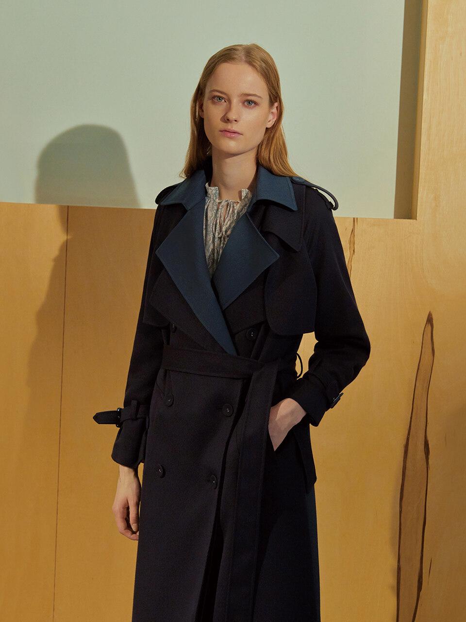 Double Collar Trench Coat