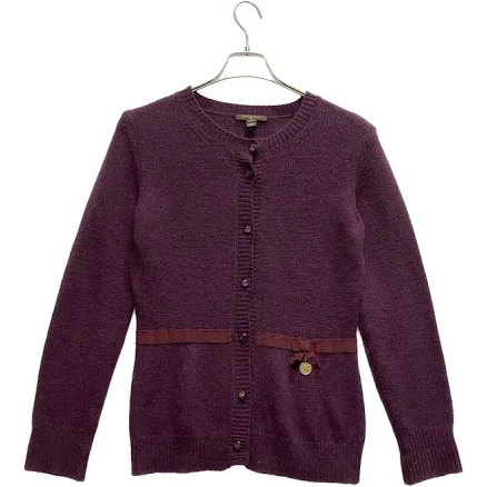 Louis Vuitton Cardigan Wool Rw082wwnkc02moa Purple Authentic From