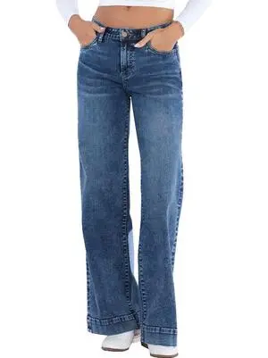 Low Rise Denim Wide Jeans
