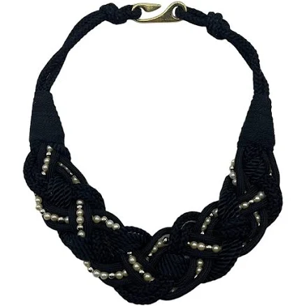 Vintage 80s Corded Pearl Necklace