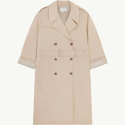 MM6 Maison Margiela Beige Cotton Trench Coat Woman