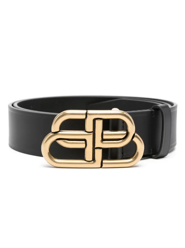 Logo-buckle Leather Belt