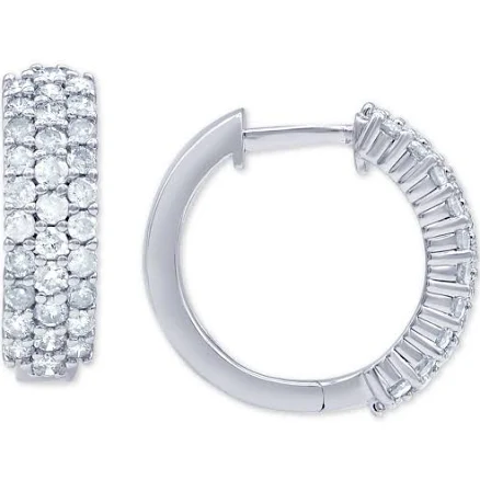 Macy's Diamond Pave Small Huggie Hoop Earrings in 14k