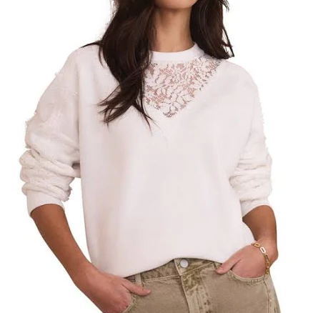 Womens Mint Velvet Broderie Detail Sweatshirt