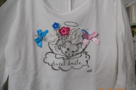 Keds White L/sleeve Cotton Blend Casual Everyday Novelty/cartoon Shirt