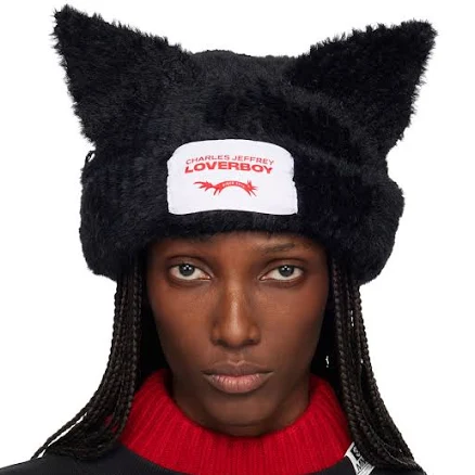 Charles Jeffrey LOVERBOY Fluffy Chunky Rabbit Beanie