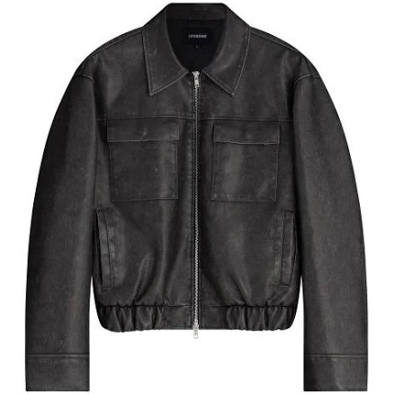 SPERONE Washed leather jacket