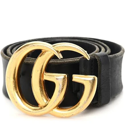 Gucci Men's GG Buckle Leather Belt