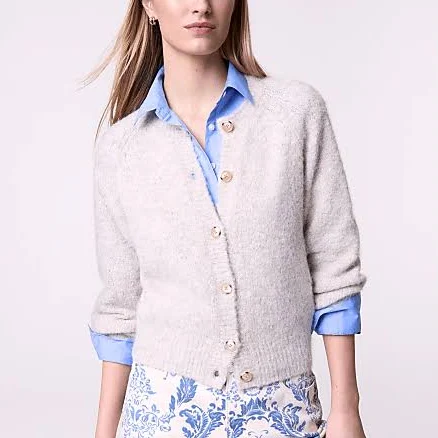 Ann Taylor Women's Weekend Cozy Crew Neck Cardigan