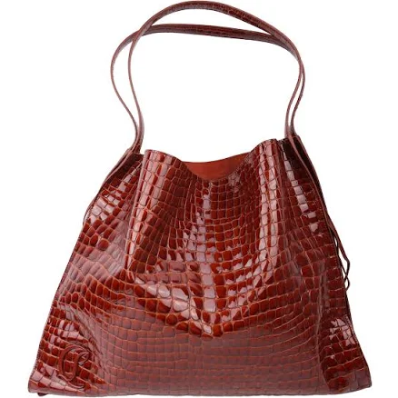 Le 54 Drawstring Tote Croc Embossed Brown