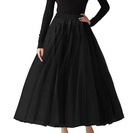 Women's Puffy Flowy Mesh Tulle Skirt