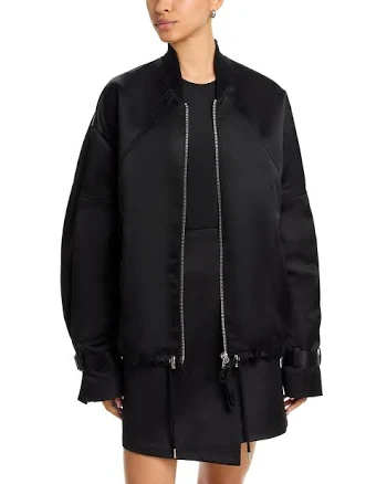 Co Women's satin Bomber Jacket