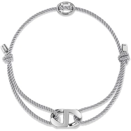 hyeres-lor Erite Silver Emblem String Bracelet_Light Gray by W Concept