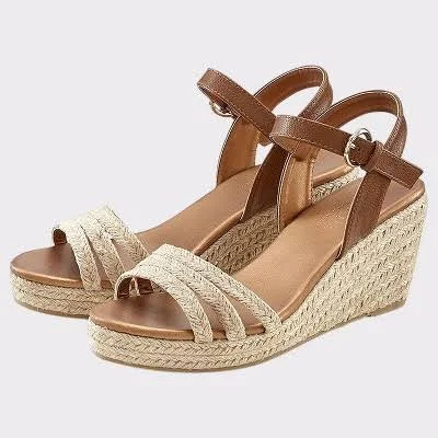 Lascana Women's Woven Wedge Sandals