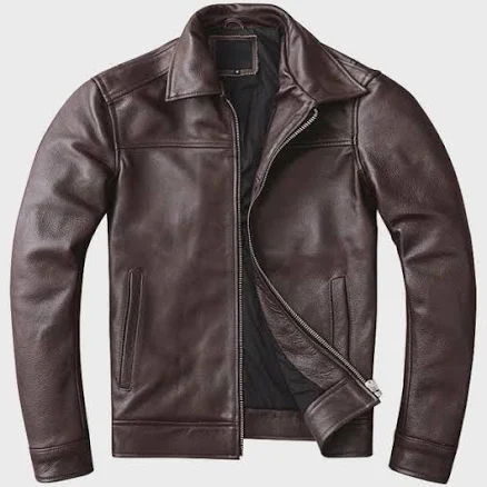 Men's Classic Zip-Up Leather Jacket