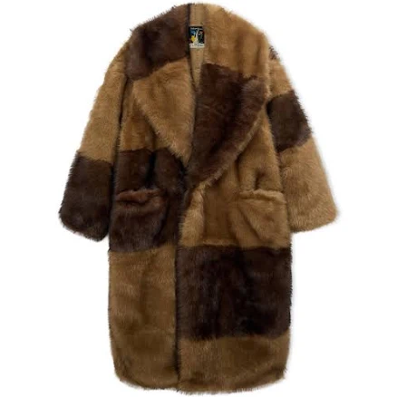 Patchwork Fur Coat