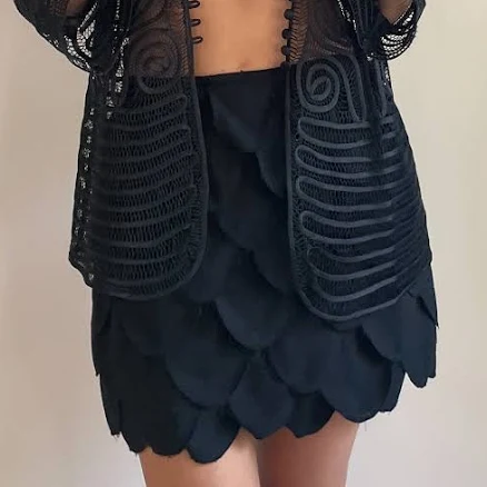 1990s/00s Moschino Cheap & Chic Tiered Petal Skirt, Made in Italy (8)