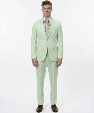 Kent & Park Men's Classic Fit Linen Blend 2 Piece Suit
