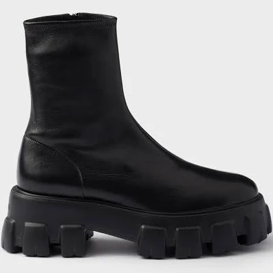 Prada Women's Monolith Stretch Nappa Leather Booties