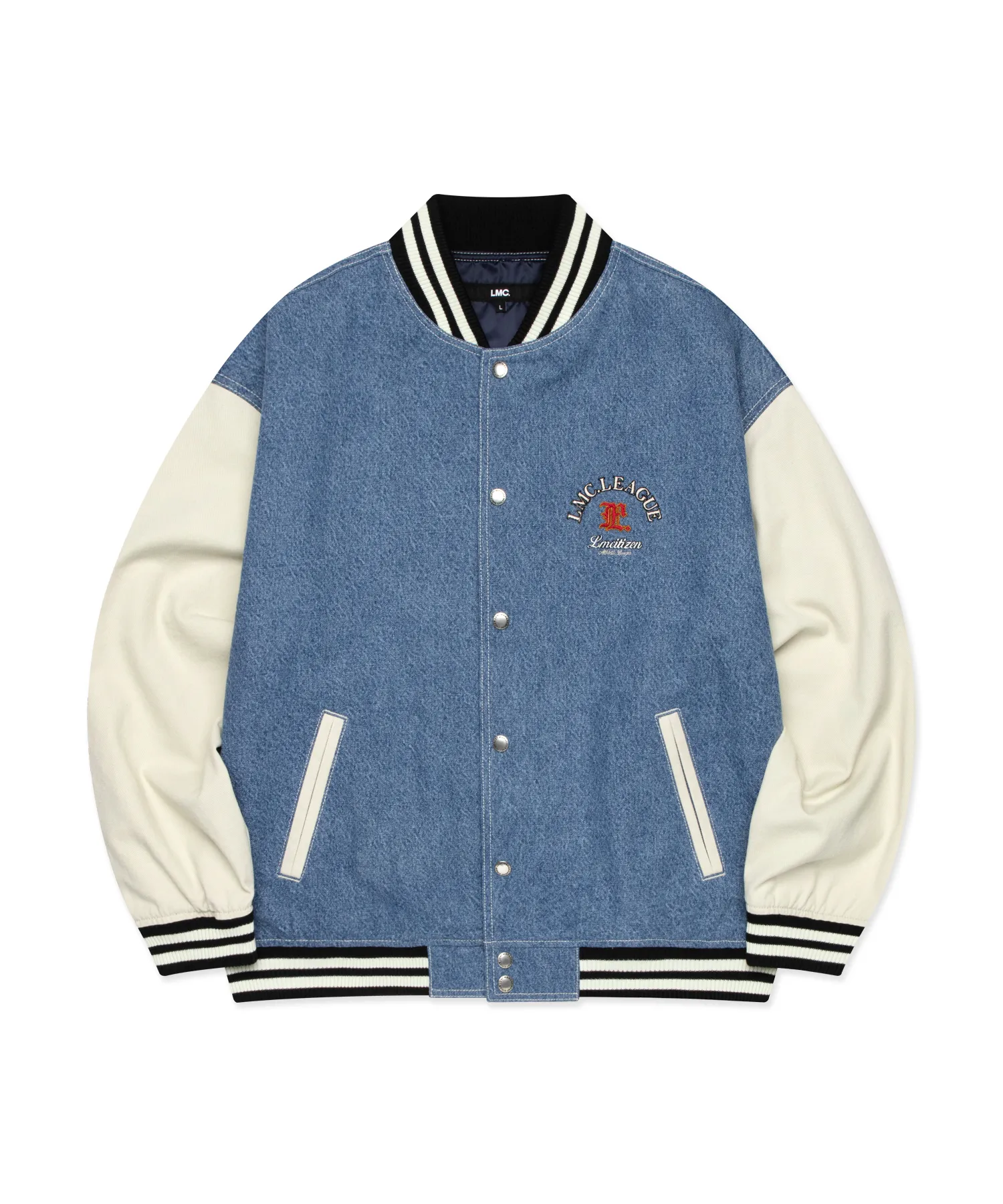 Denim Varsity Jacket Blue