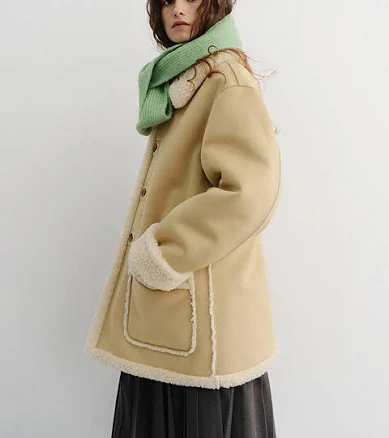 Dunst for WOMEN UNISEX REVERSIBLE SHEARLING JACKET [LIGHT BEIGE] (UDJU5D121I1) by W Concept