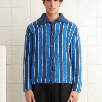 Mohair Stripe Cardigan