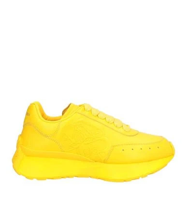Alexander McQueen Women's Logo-Embossed Leather Runners