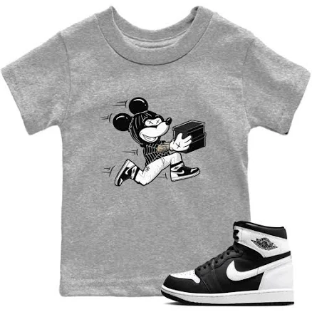 1s Black White Thief Mouse Baby Shirt SNRT Sneaker Tees Kids T-Shirt
