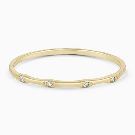 Gorjana 14K Solid Gold Diamond Stacking Ring