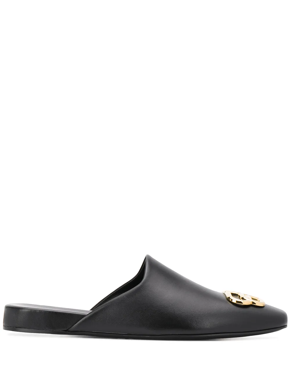 90mm Oval BB Leather Mules