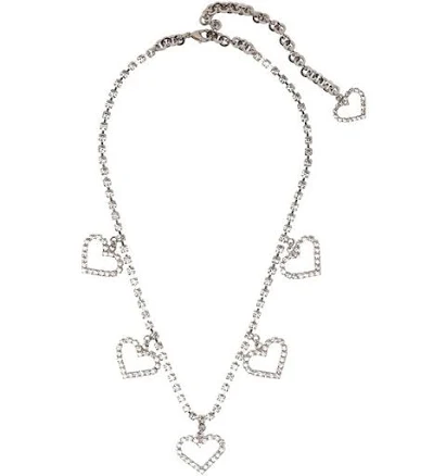 Alessandra Rich Crystal Heart Pendant Necklace