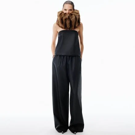 Alexander Wang Mid Rise Leather Track Pant