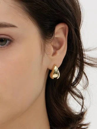 hyeres-lor Full Moon Big Bowl Earrings [Champagne] (HL2E53215YBXXX) by W Concept