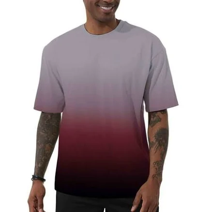 Men's Stretchy Oversized Crewneck T-Shirt