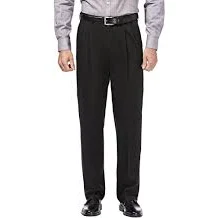 Haggar Men's Premium No Iron Khaki Stretch Classic-Fit Pleated Pants
