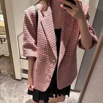 Oversized Wool Tweed Jacket