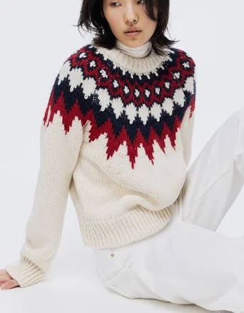H&M Ladies Jacquard-Knit Sweater