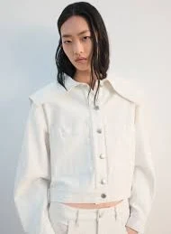 Denim jacket with lapels