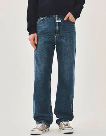 MARITHE + FRANCOIS GIRBAUD New M SLIM STRAIGHT DENIM PANTS dark blue by W Concept