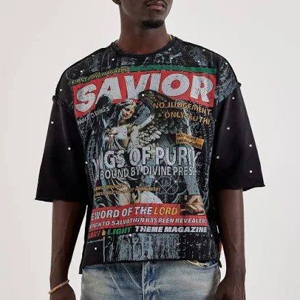 First Row Men's Wings of Purity Rhinestone Tee