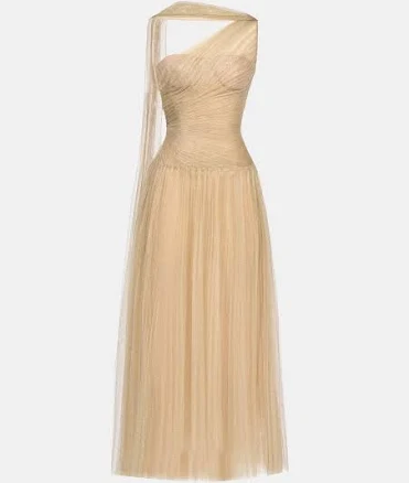 Draped Midi Dress