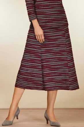 Textured Striped Skirt