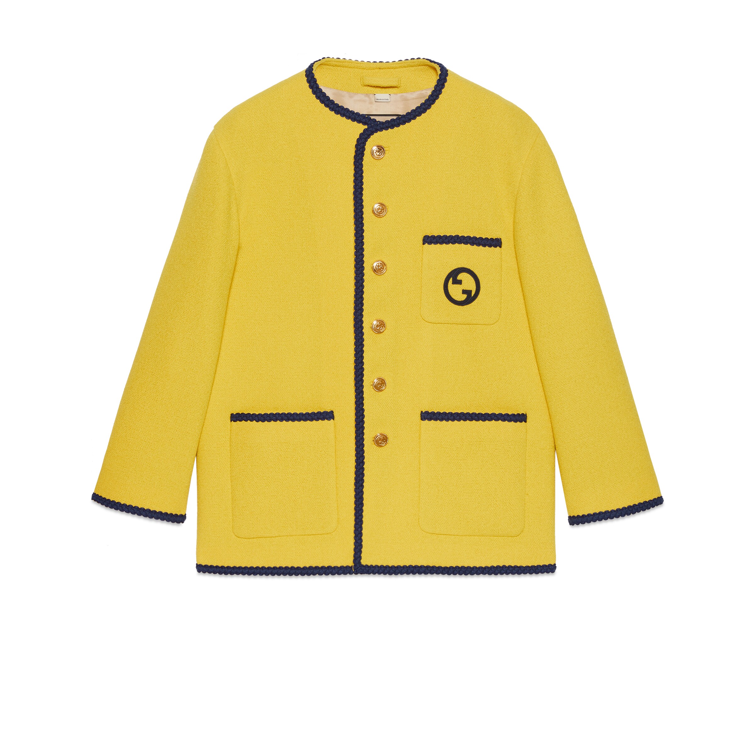 Retro Tweed Jacket With Embroidery