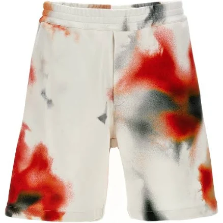 MCQUEEN 'Obscured Flower' Bermuda Shorts