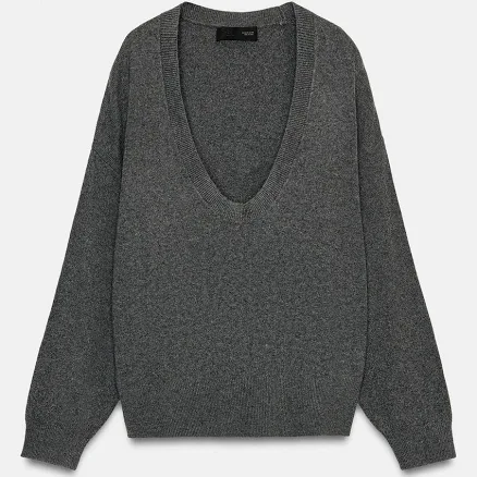 Zara Deep Neck Knit Jumper
