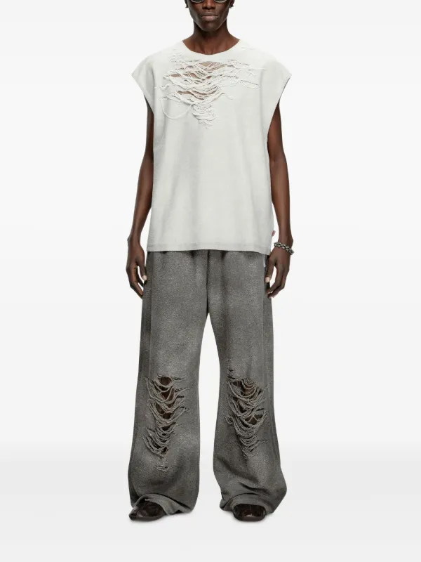 Ripped-detail Layered T-shirt