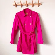 Michael Kors Women's Pink Double-Breasted Trench Coat