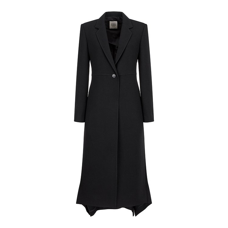 One-button Crepe Coat